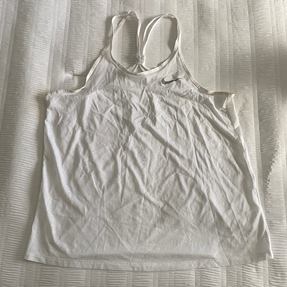 White Nike dri-fit racerback tank top